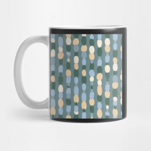 Paper Chain in Taupe, Forest Green and Gray Blue Mug